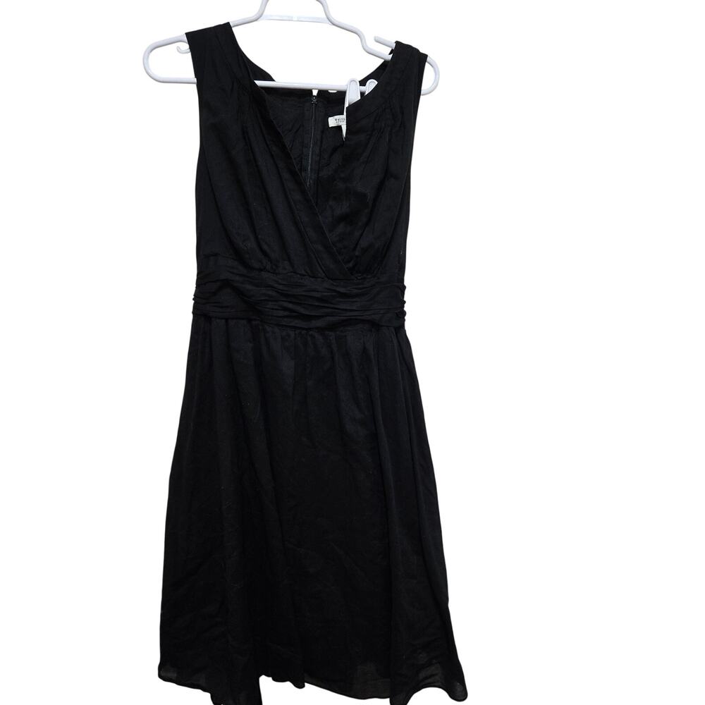 White House Black Market Black Fit Flare Dress Size 14